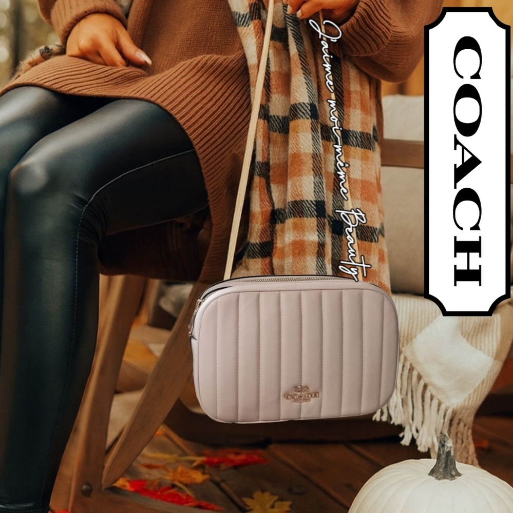Coach Linear Quilted Jes in Chalk